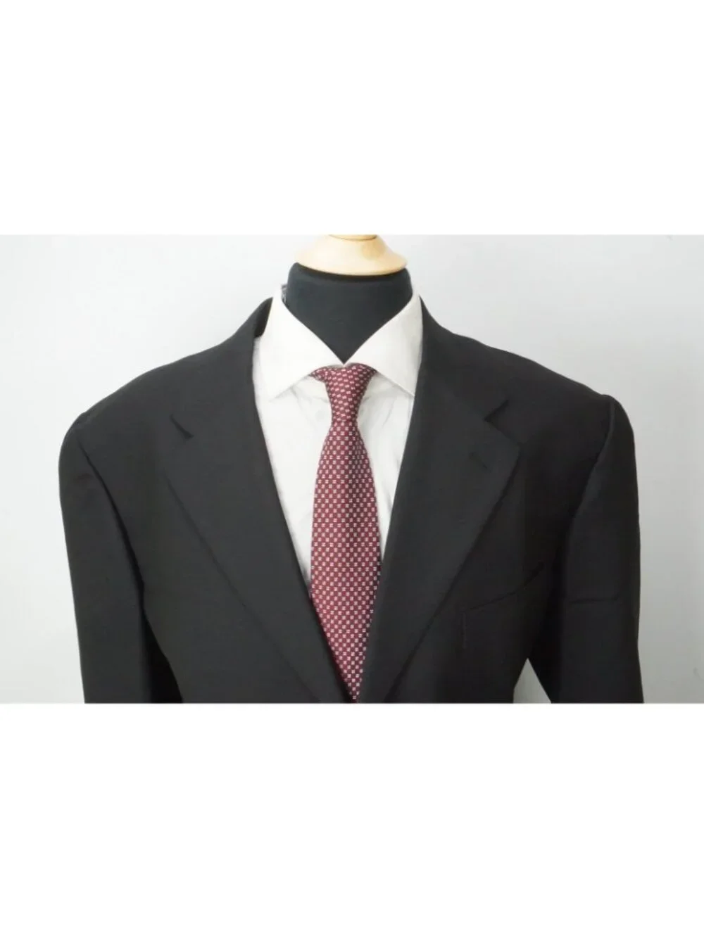 Burberry London Solid Black Wool 2 Pc Suit Jacket Pants Sz 50R BRAND NEW